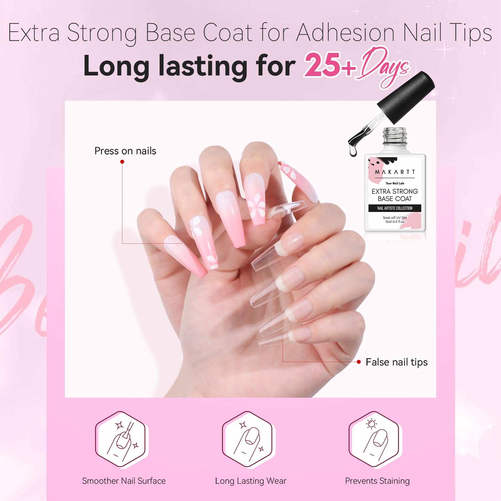 Extra Strong Base Coat and Hard Gel Top Coat Combo Set