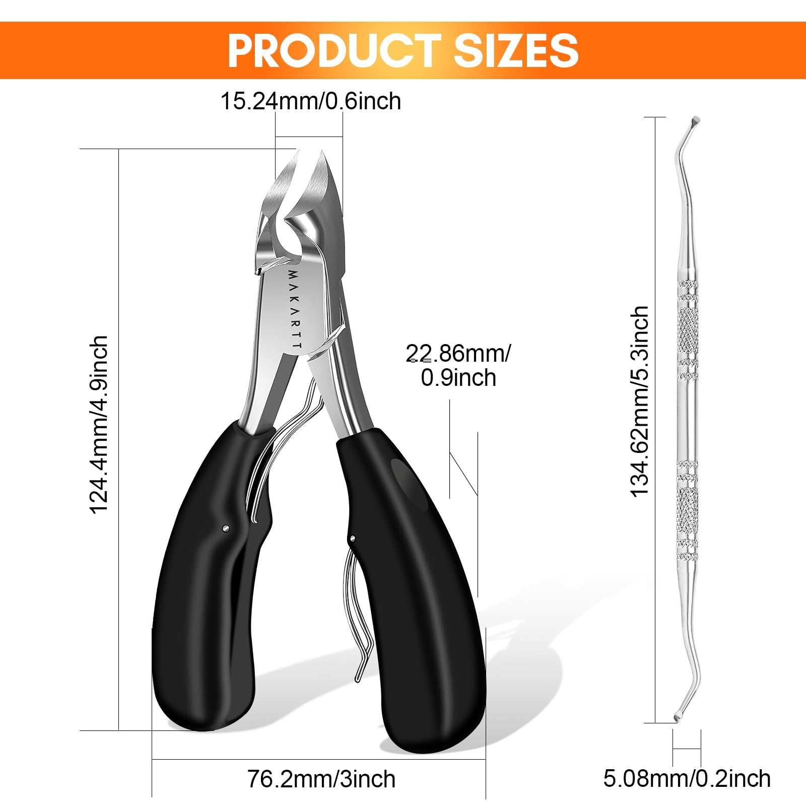 Ingrown Toenail Clippers with Nail Lifter