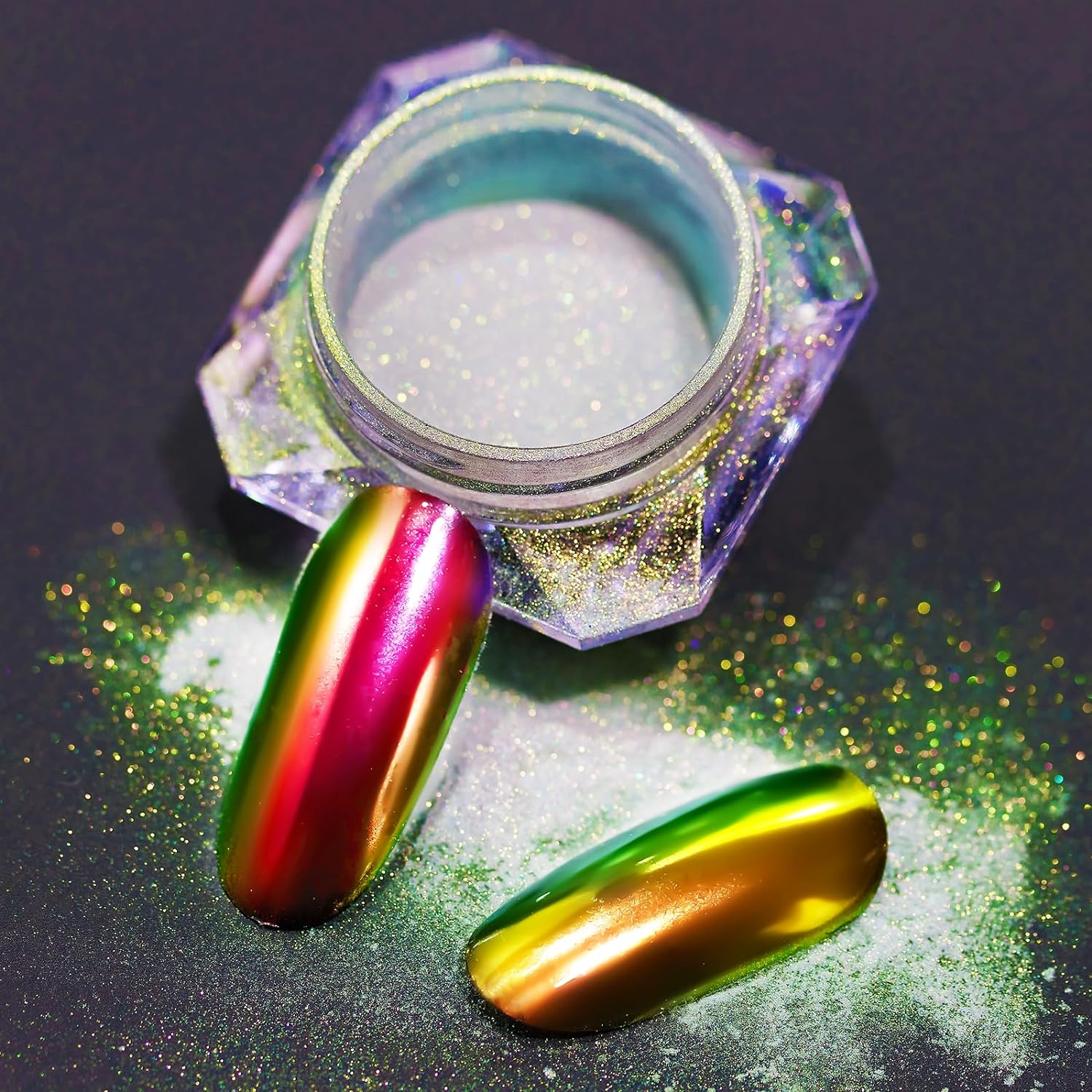 Chrome Nail Powder 2 colors,0.5g/jar