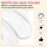 White, 15ML Gel Nail Polish 2 PCS