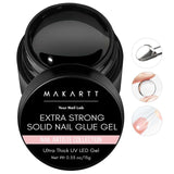 Solid Nail Gel Glue Extra Strong Upgrade for Soft Gel Nail Tips Clear