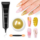 3D Nail Gel with Gold Chrome Nail Powder Kit Clear Molding Gel for Nail Art 15g Sculpting Glue Polish