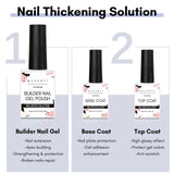 Builder Nail Gel with Base Top Coat Set (8ml x 3 pcs)