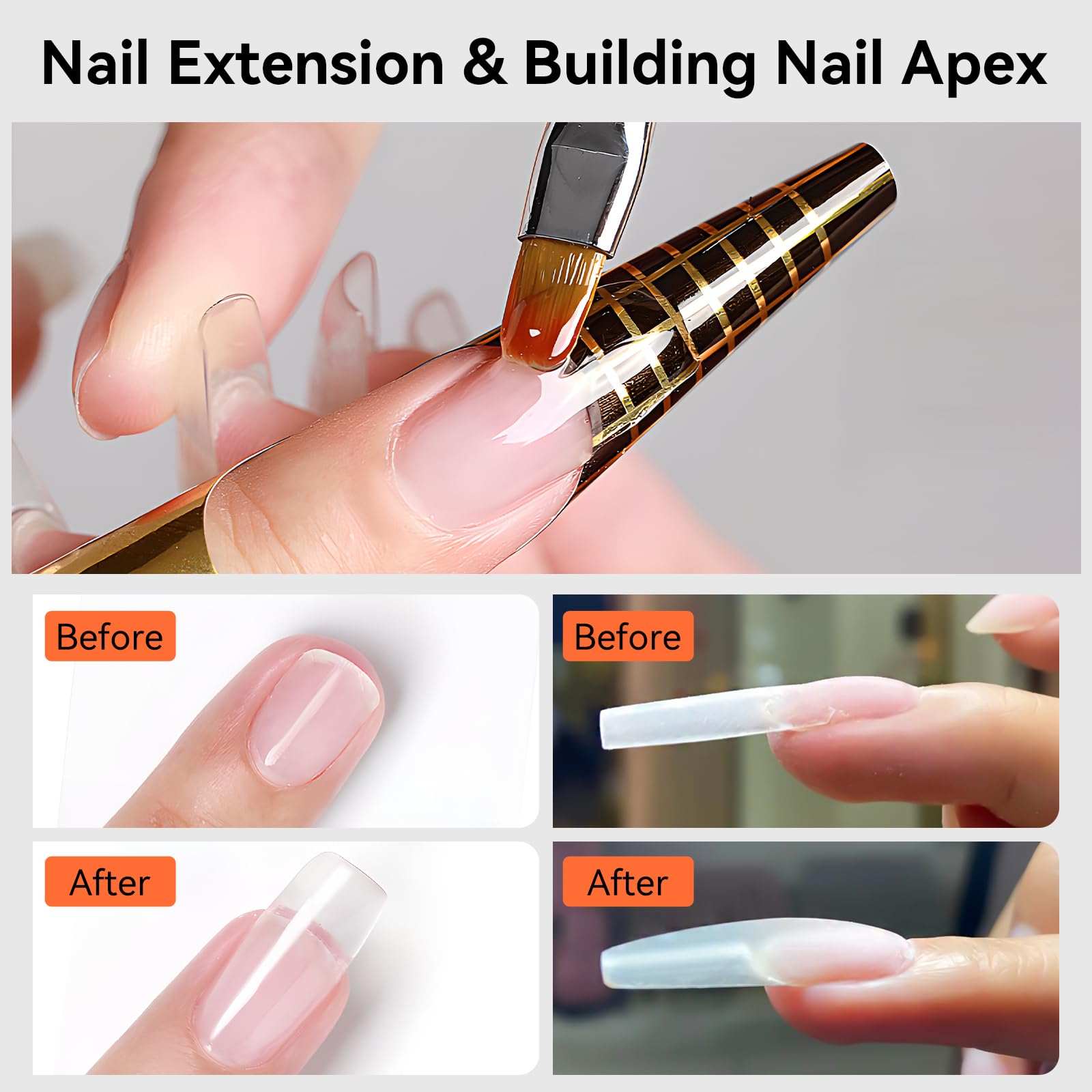 Clear Builder Nail Gel: Nail Extension Hard Gel 30ml