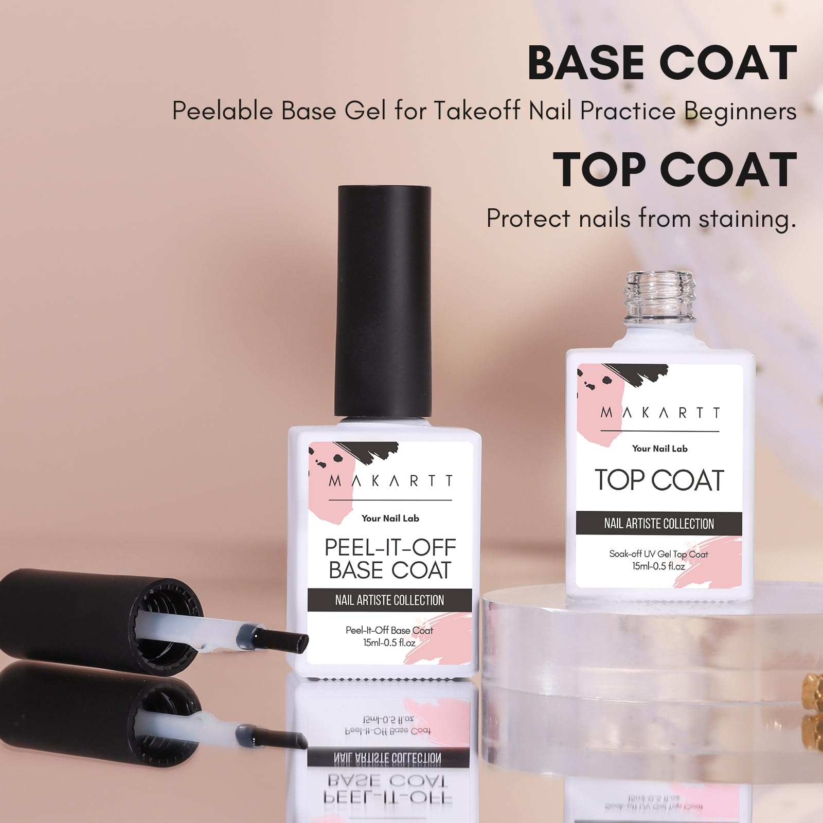 Peel Off Base Coat and Top Coat