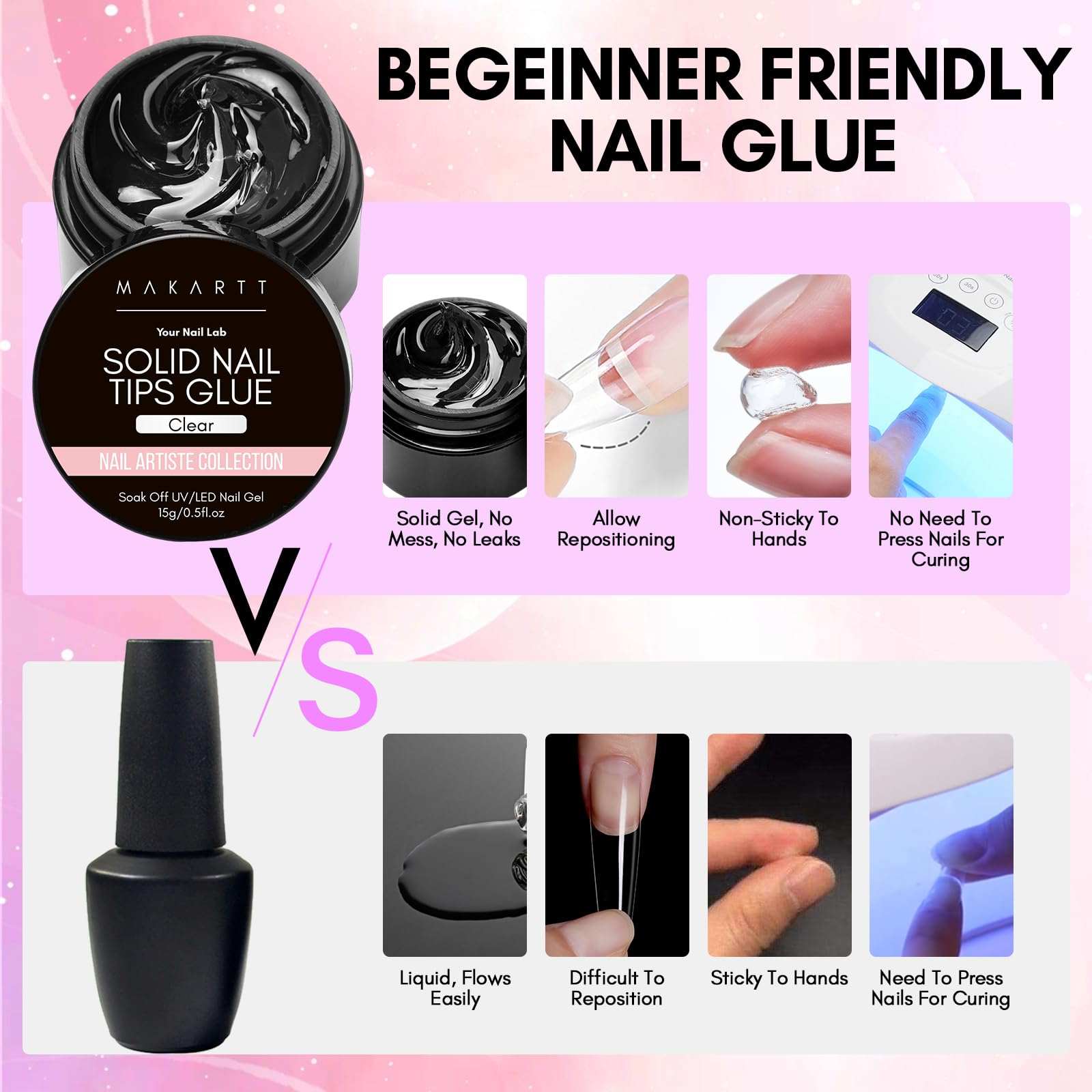 Solid Nail Gel Glue