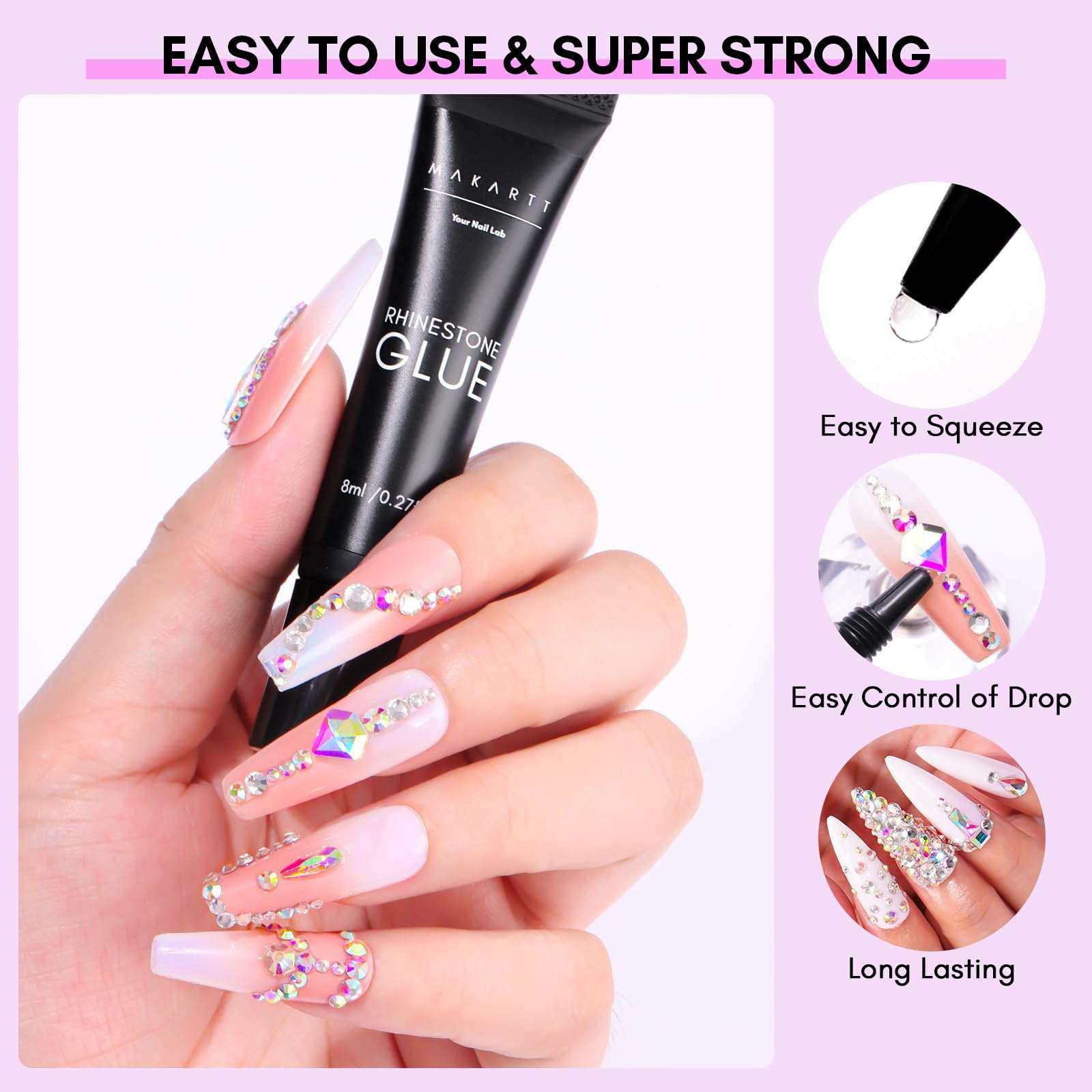 Nail Rhinestone Glue Kit