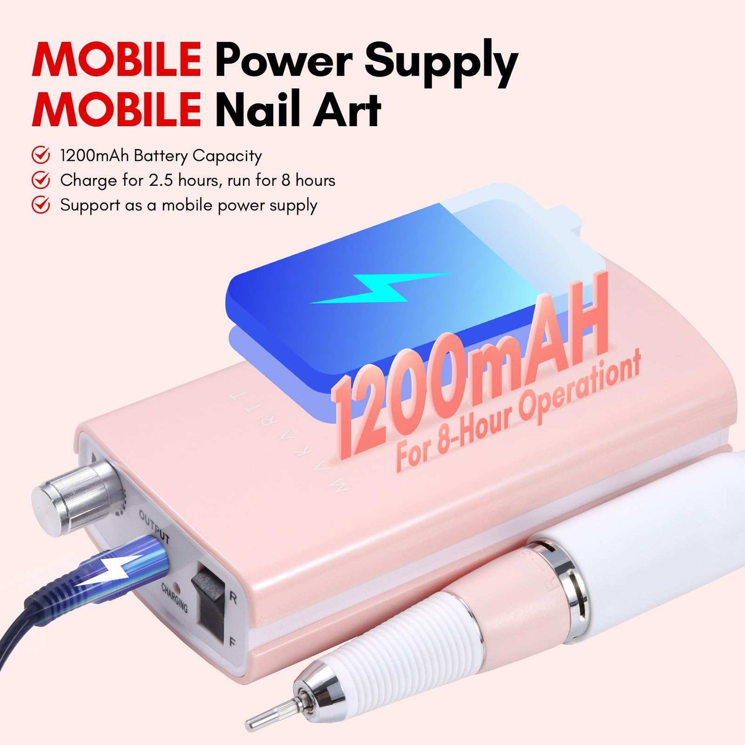 Rechargeable Nail Drill