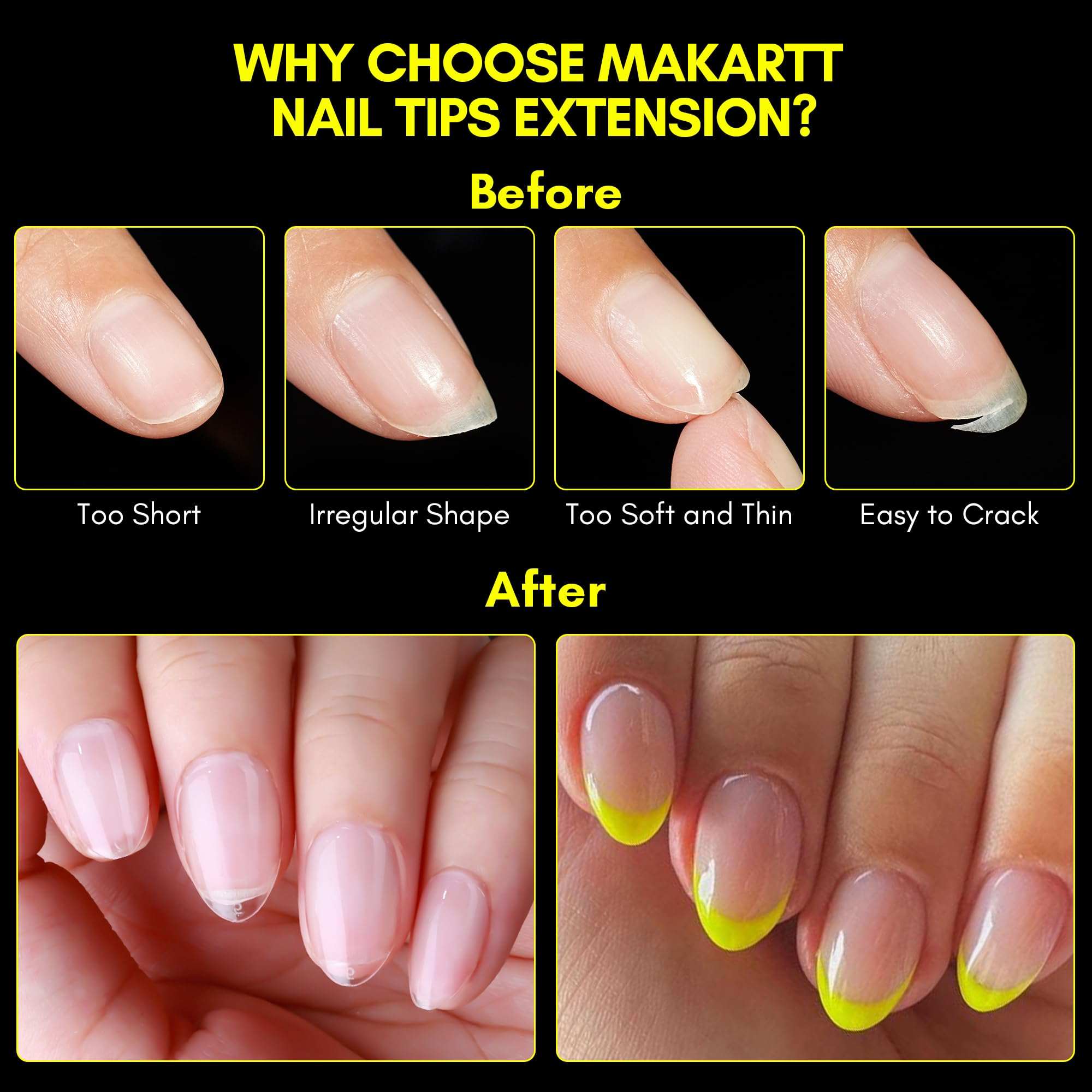 Short Almond Nail Tips