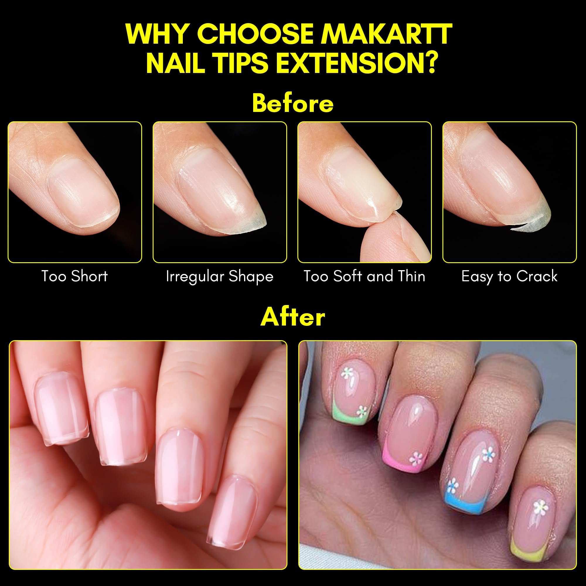 Extra Short Square Nail Tips