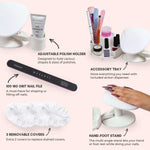 MakarttNail Stand Hand Rest for Nails Manicure
 ✔️Multi-angle Hand, Foot &amp; Nail Tools: Nail polish holder can be easily moved to different directions adjust the nail polish the angle. With the slots inside G