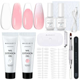 French Manicure Kit Poly Nail Gel Builder Nail Kit Nude Neutral Classic