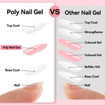 French Manicure Kit Poly Nail Gel Builder Nail Kit Nude Neutral Classic