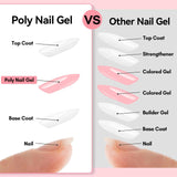 French Manicure Kit Poly Nail Gel Builder Nail Kit Nude Neutral Classic