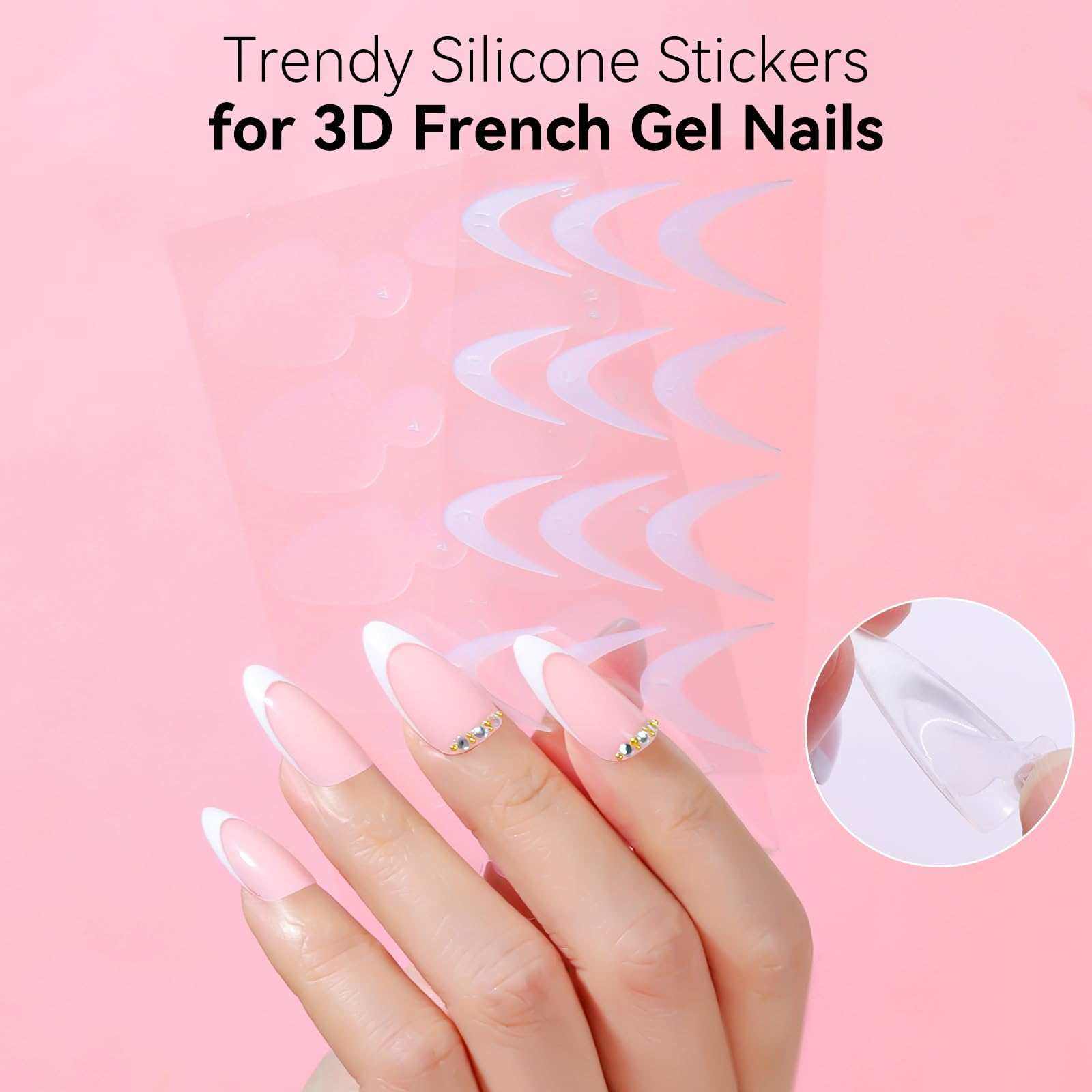 French Manicure Kit Poly Nail Gel Builder Nail Kit Nude Neutral Classic