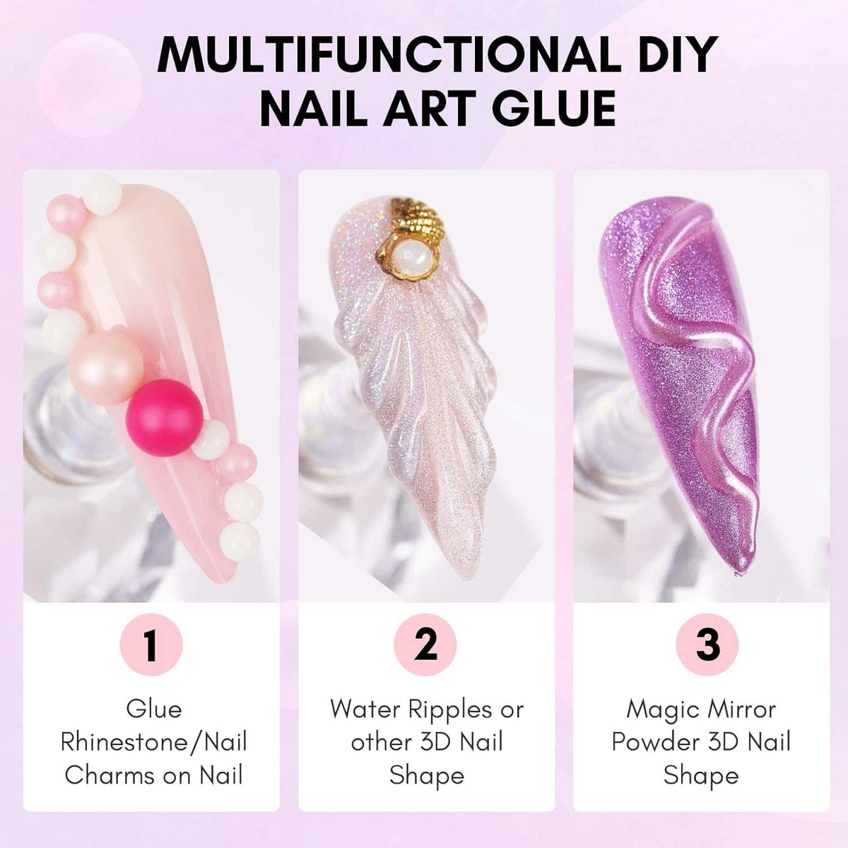 Nail Charms Glue Gel Kit