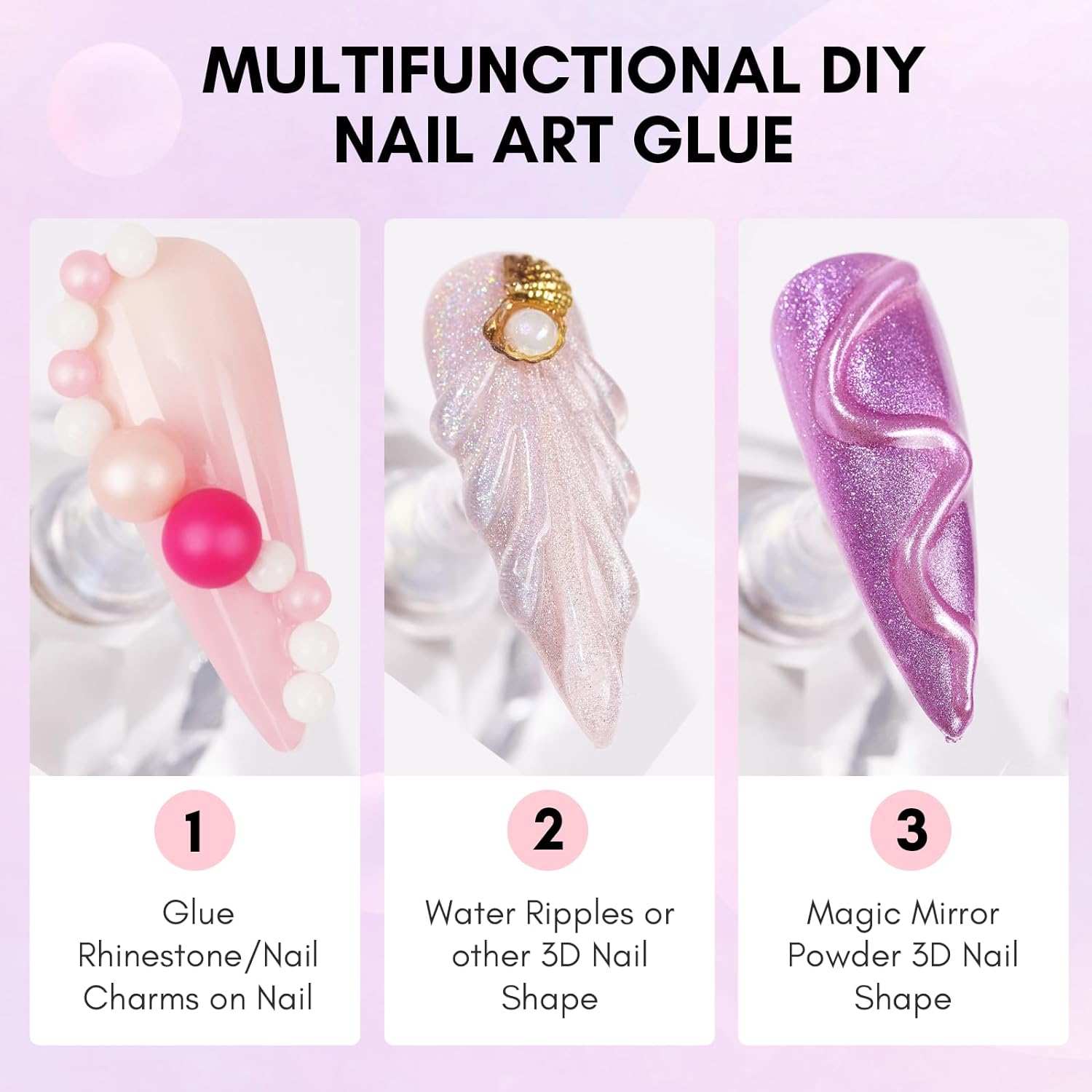 Nail Charms Glue Gel Kit