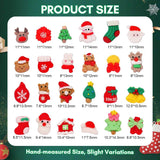 Christmas Decorations Gift Set 48pcs 3D Nail Charms Art Gems Cartoon Santa Claus 3D Nail Accessories