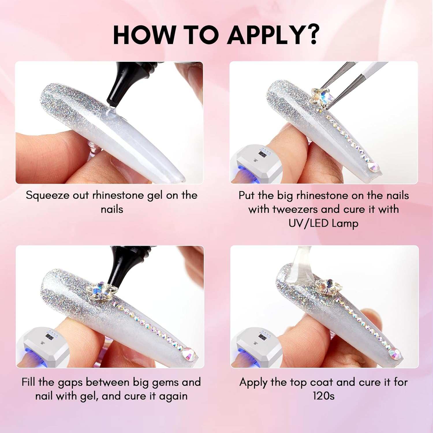 Nail Charm and Nail Glue Set