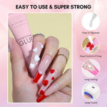 Nail Charm and Nail Glue Set