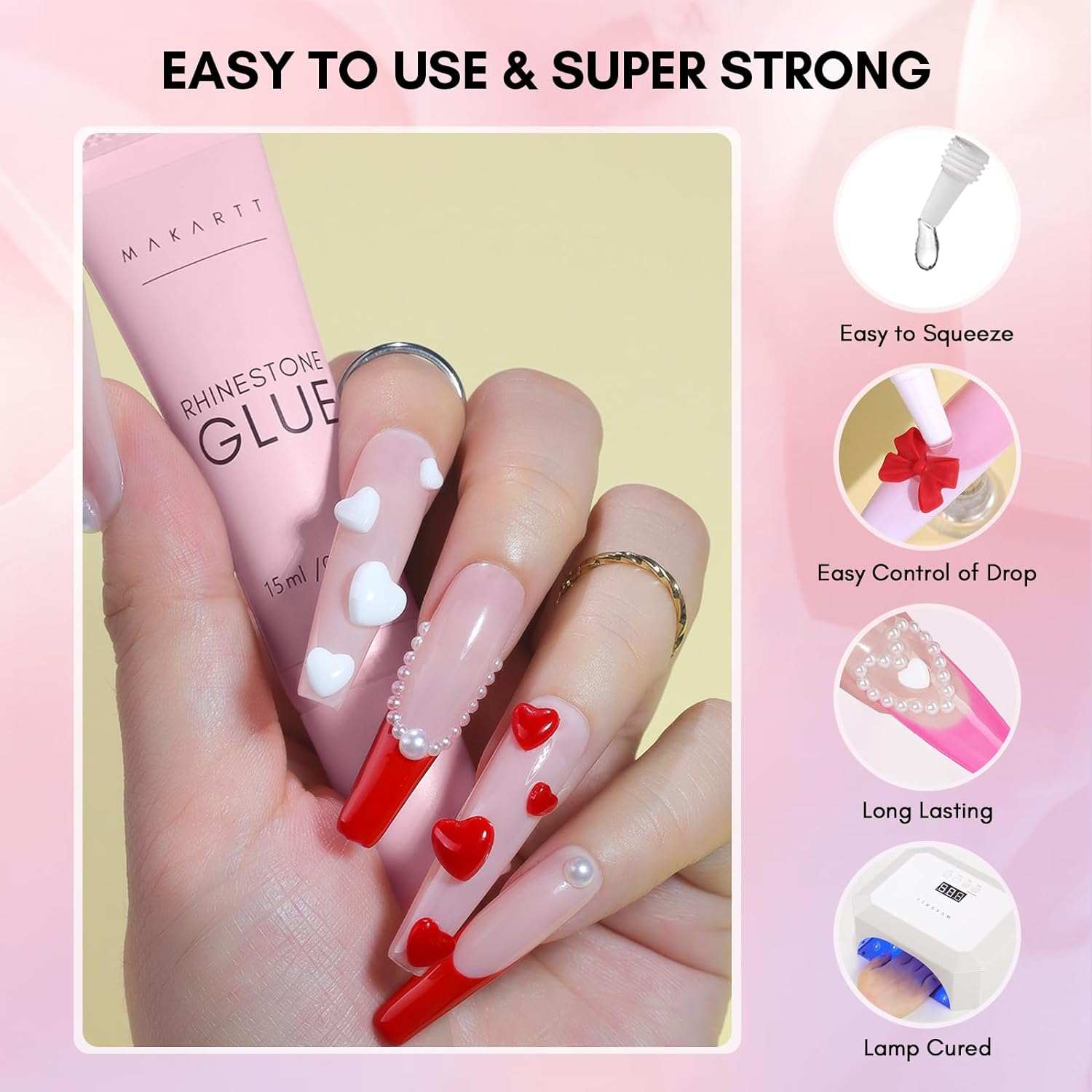 Nail Charm and Nail Glue Set