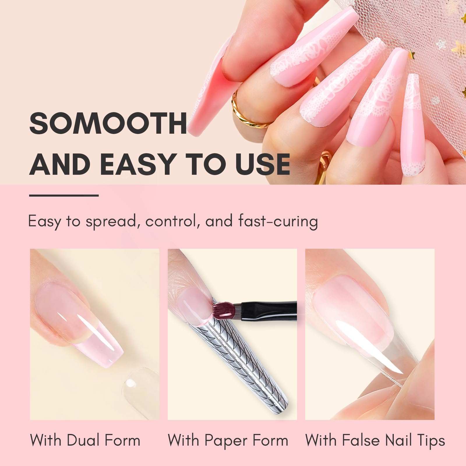 Poly Nail Gel Nude Makartt Polygel Nails Extension Builder In Tube