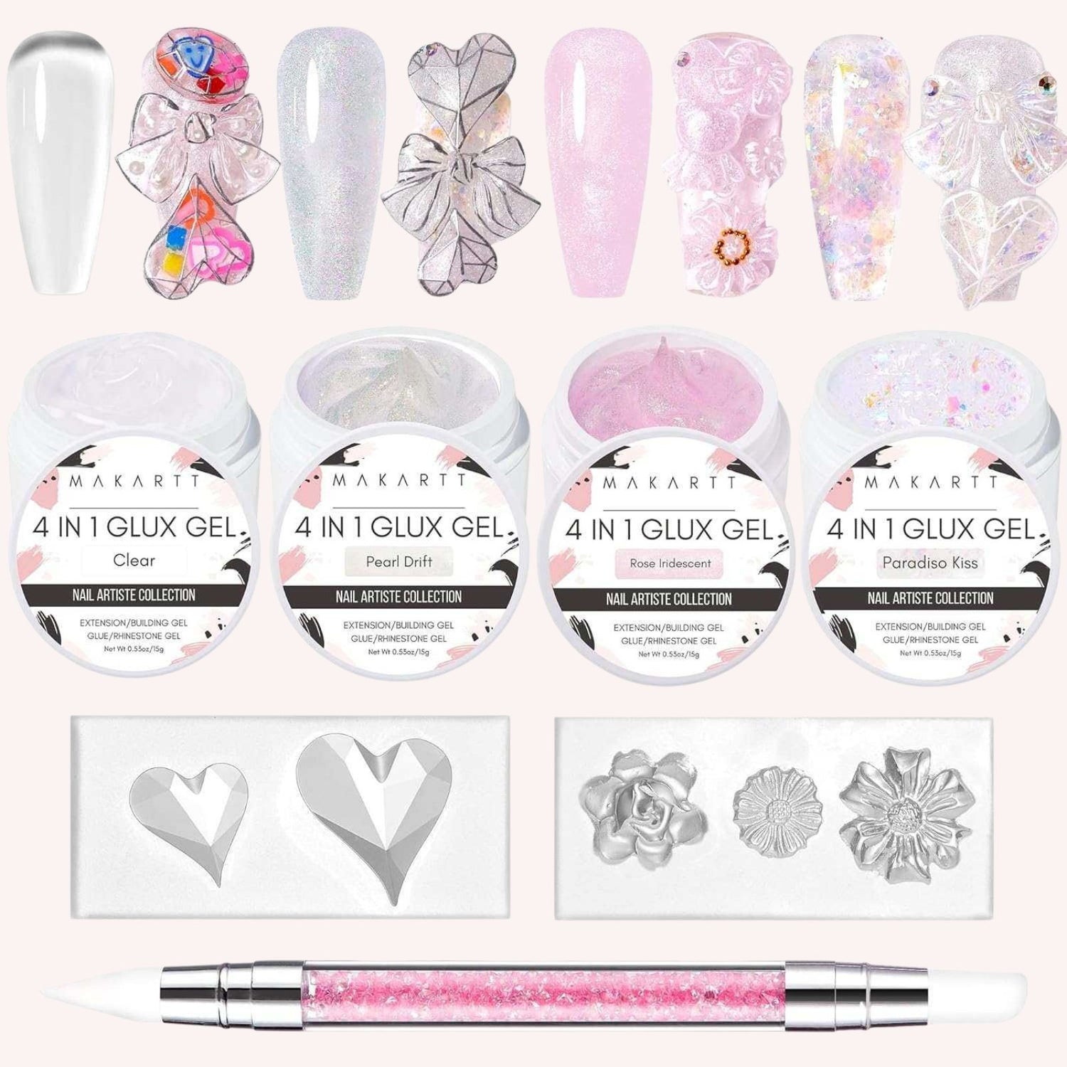 3D Nail Gel Art Kit