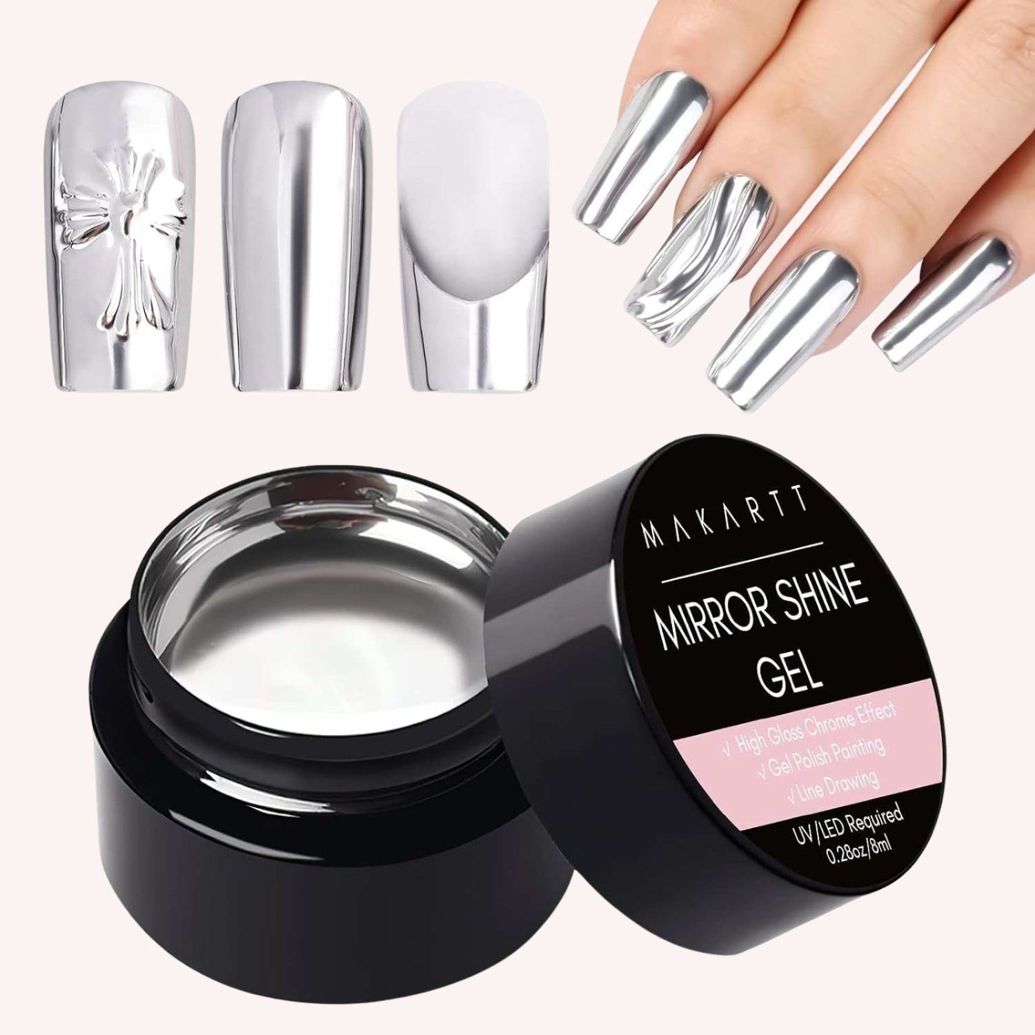 Mirror Metallic Gel Nail Polish