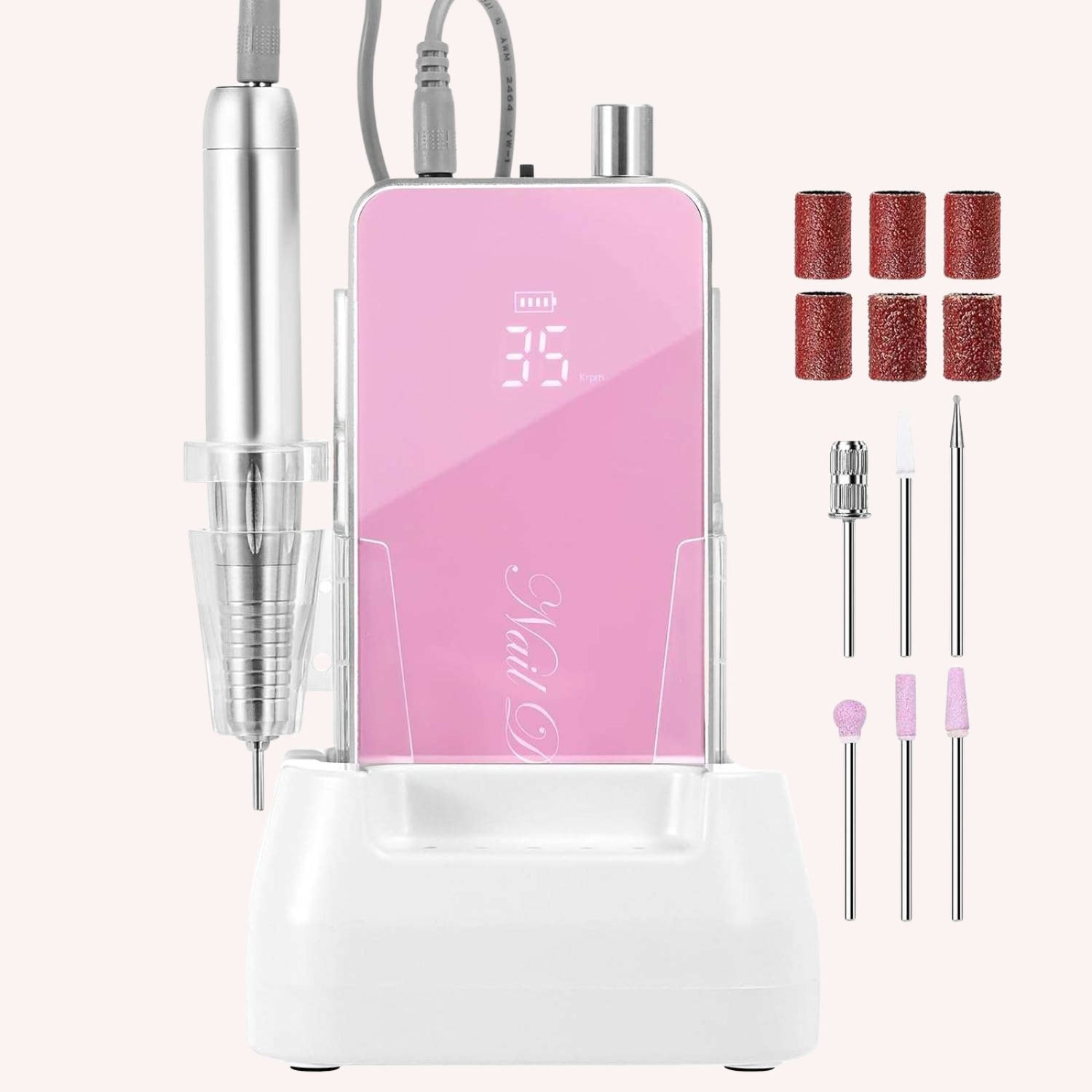 Nouvella Electric Nail Drill 35,000RPM Portable Rechargeable E-File