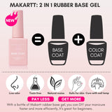 Rubber Base Coat for Nails,Glitter Base Gel Nail Polish 8ML