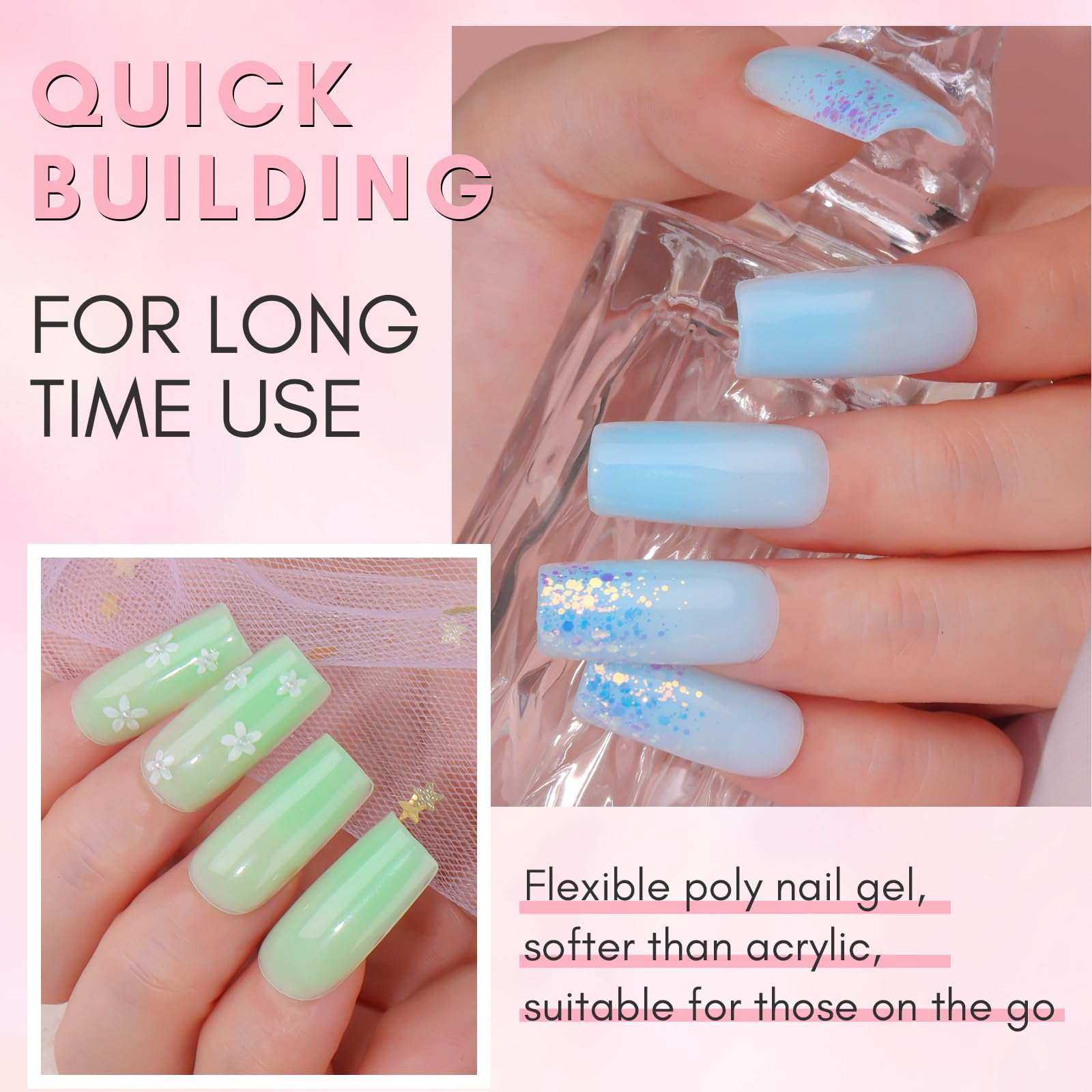 Polygel Nail Gel Extension Poly Nail Gel Builder In Tube for Nail Art