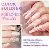 Nude and Milky White Poly Nail Gel Set, 2PCs 50ML/Each