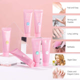 Poly Gel Nail Set Clear Pastel Color Collection Neutral Classic Polygel