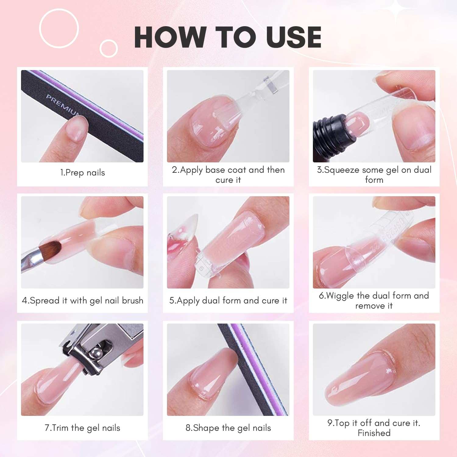 Poly Nail Gel Extension Polygel Builder In Tube for Nail Art Design