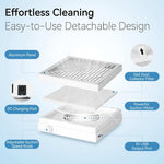 SYMPHONEE Plug In Nail Dust Collector Ultra Thin with Reusable Filter for Nail Tech