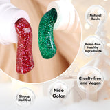 Christmas Poly Nail Gel Set Red Green Extension Polygel Gel Builder