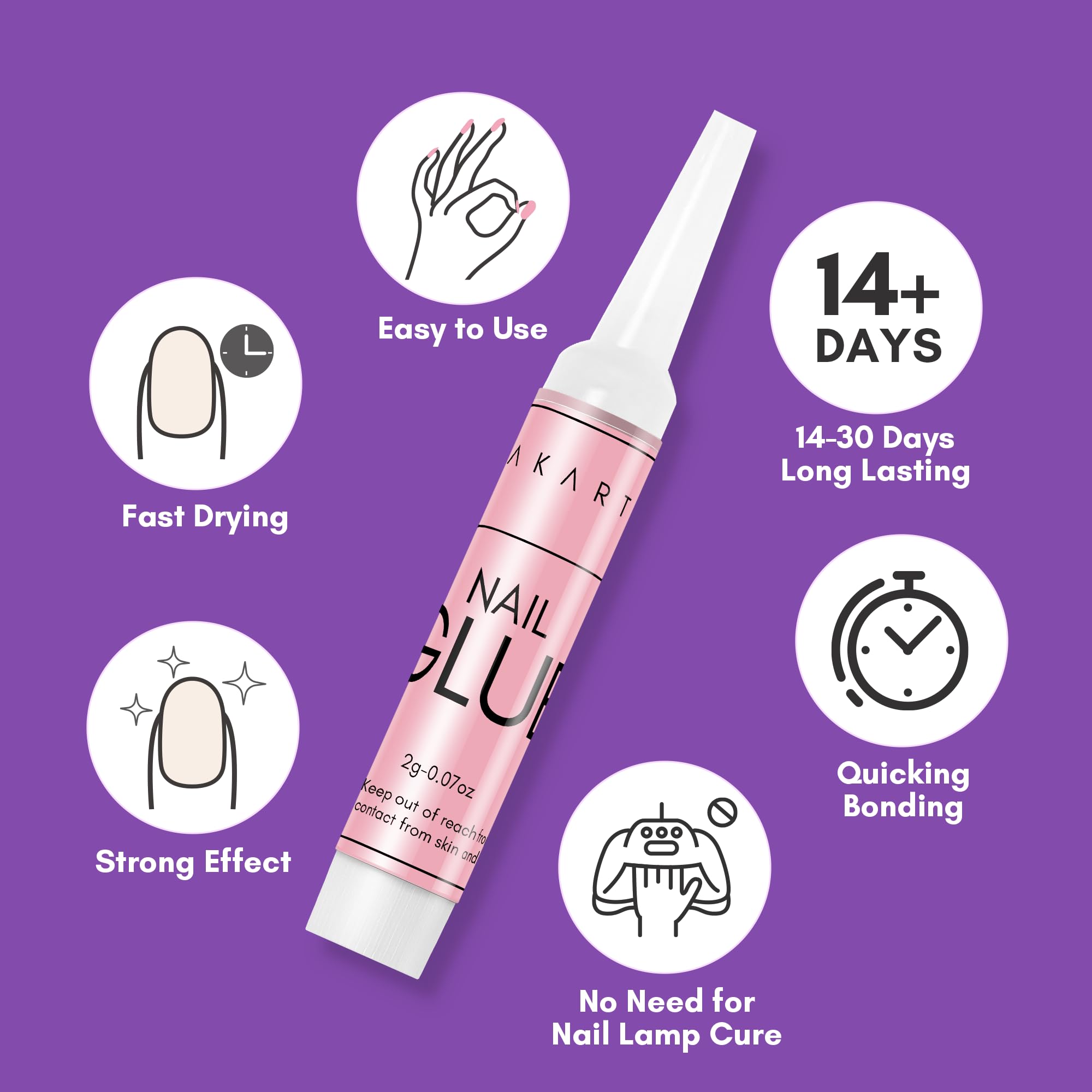 Super Strong Nail Glue with Glue Remover Kit