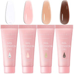 Poly Gel Nail Set Bare Nude Color Collection Neutral Classic Polygel