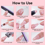 Poly Gel Nail Set Bare Nude Color Collection Neutral Classic Polygel