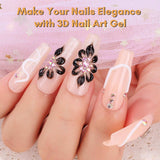 3D Nail Gel Sculpting Gel Nail Art White Craving Gel Black Molding Gel