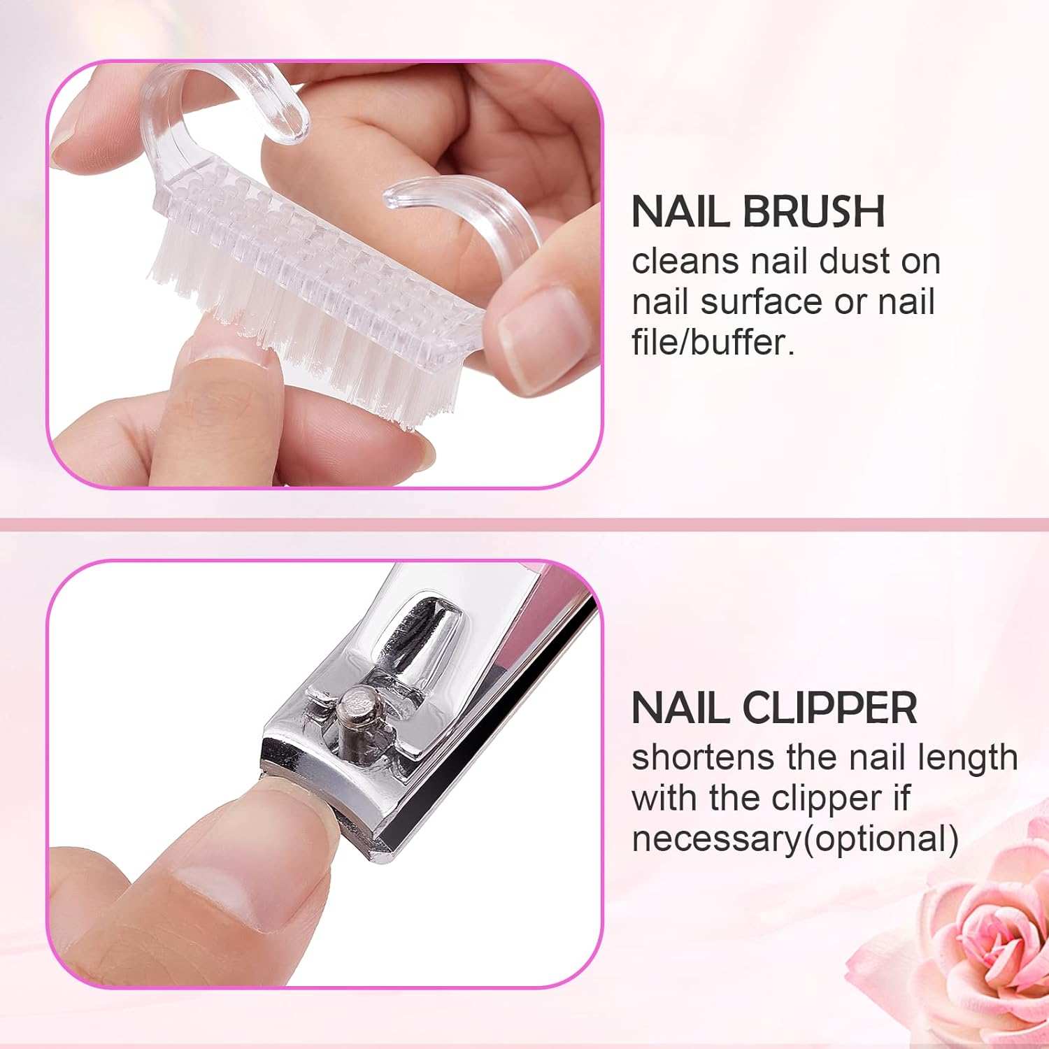 MakarttProfessional Nail Prep Manicure Tool Kit
Multifunctional Manicure Tool Kit - Makartt Nail Care Set comes with Cuticle Nipper, Cuticle Pusher, Nail Clipper, 180/240 Nail File, 100/180 Nail Sanding Buffer, 4