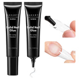 Makartt Nail Glue for Press On Nails: Solid Nail Gel No Lamp Needed Soft Acrylic Gel Nail Tips Fake Nails, Easy to Control Clear Nail Glue Gel for Nail Art DIY Home Manicure Pedicure 10ml(10ml*2)