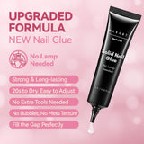 Makartt New Super Strong Nail Glue for Press On Nails: No Uv/Led Lamp Needed, Quick Drying 20s, Long-Lasting Semi Solid Gel Fake Tips Adhesion,Updated Formula DIY Home Salon Manicure Pedicure 10ml