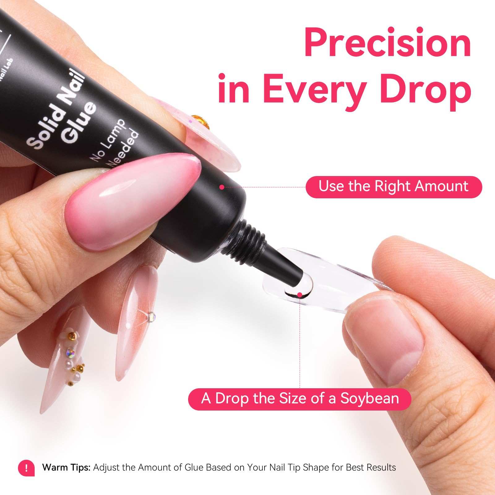 Makartt Nail Glue for Press On Nails: Solid Nail Gel No Lamp Needed Soft Acrylic Gel Nail Tips Fake Nails, Easy to Control Clear Nail Glue Gel for Nail Art DIY Home Manicure Pedicure 10ml(10ml*2)
