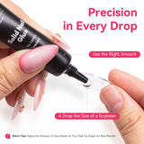 Makartt Nail Glue for Press On Nails: Solid Nail Gel No Lamp Needed Soft Acrylic Gel Nail Tips Fake Nails, Easy to Control Clear Nail Glue Gel for Nail Art DIY Home Manicure Pedicure 10ml(10ml*2)