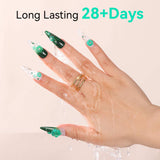 Makartt 3D Gel Nail Art- 3D Nail Gel Sculpting Gel for Nail Designs 15ml 3 in 1 No Wipe Polish for Drawing Carving Nails Molding Gels for Nail Decoration Charms- Tinsel Green
