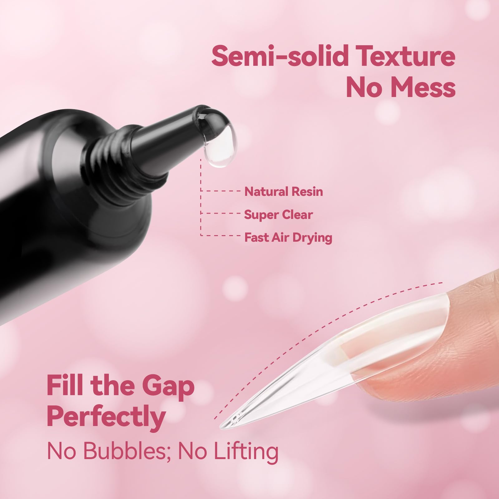 Makartt New Super Strong Nail Glue for Press On Nails: No Uv/Led Lamp Needed, Quick Drying 20s, Long-Lasting Semi Solid Gel Fake Tips Adhesion,Updated Formula DIY Home Salon Manicure Pedicure 10ml