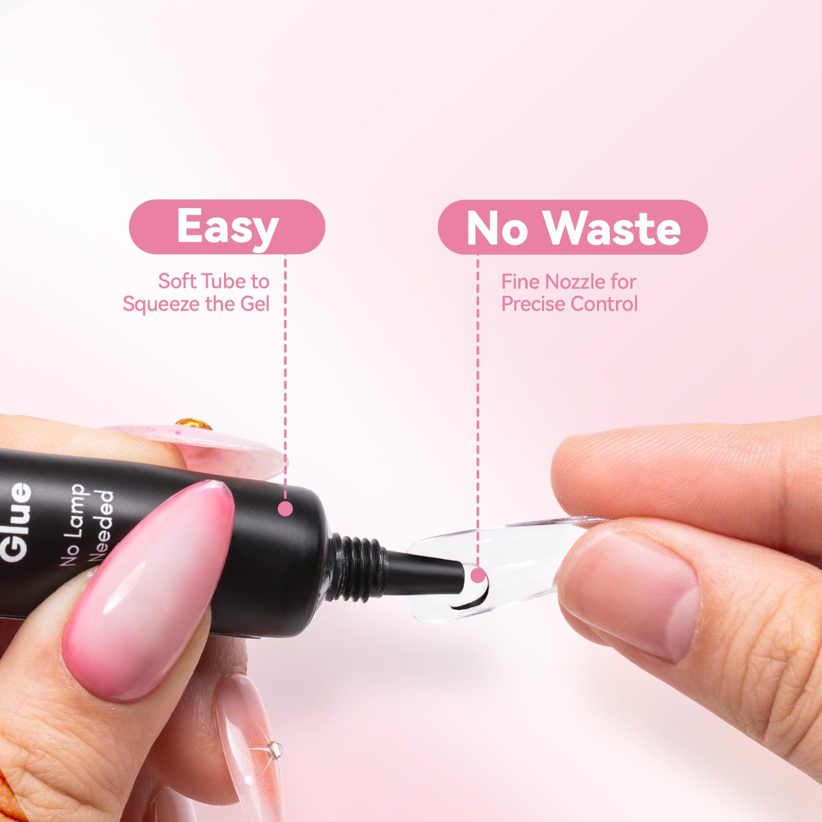 Makartt New Super Strong Nail Glue for Press On Nails: No Uv/Led Lamp Needed, Quick Drying 20s, Long-Lasting Semi Solid Gel Fake Tips Adhesion,Updated Formula DIY Home Salon Manicure Pedicure 10ml