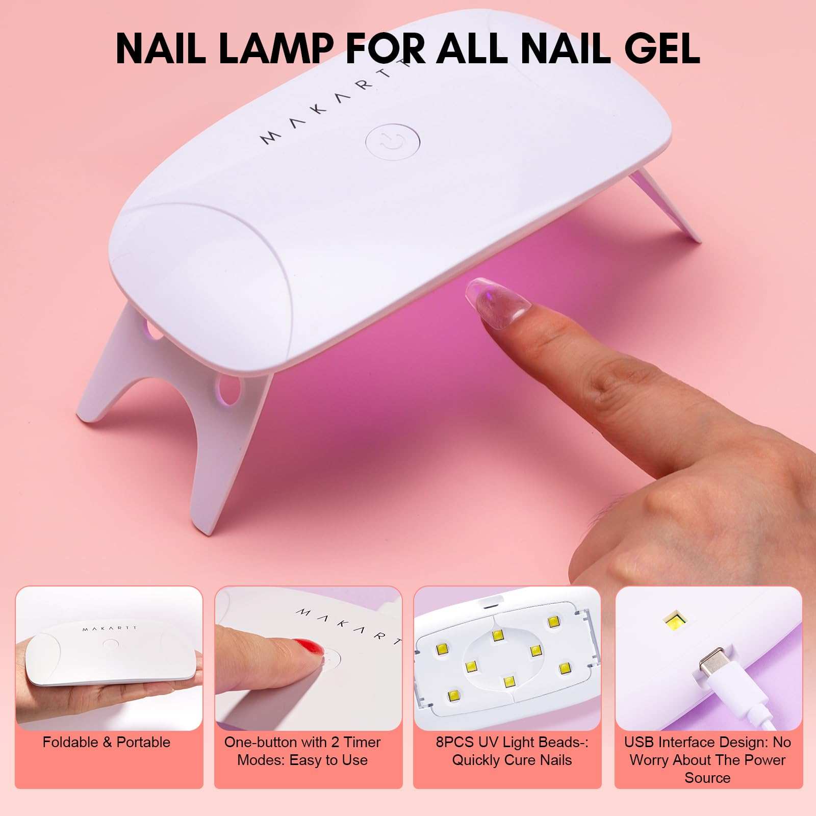 Solid Nail Glue and Nail Tips Kit