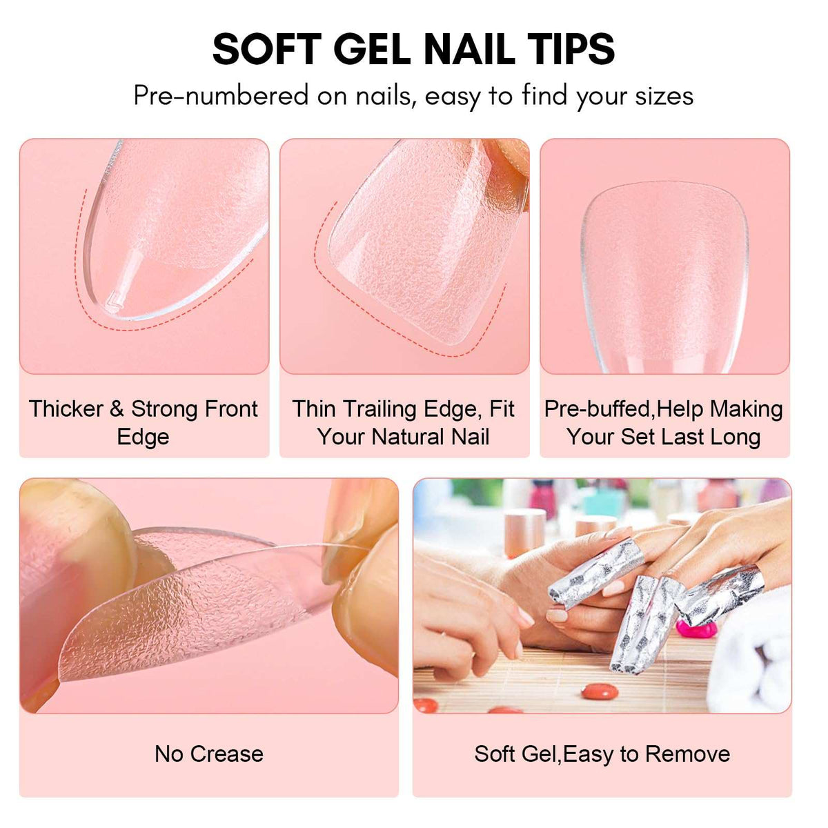 Solid Nail Glue and Nail Tips Kit